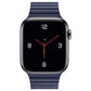 Frerndorf | Universelles Leder-Magnetband für Apple Watch Series 7 41mm / 6 & SE & 5 & 4 40mm / 3 & 2 & 1 38mm (blau)