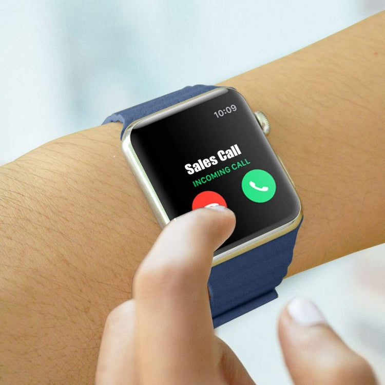Frerndorf | Universelles Leder-Magnetarmband für Apple Watch Series 7 41mm / 6 & SE & 5 & 4 40mm / 3 & 2 & 1 38mm(rot)