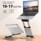 Frendorf | AS018-XS Für 10-17 Zoll Gerät 360 Grad drehbarer verstellbarer Laptop-Halter Schreibtischständer (Silber)