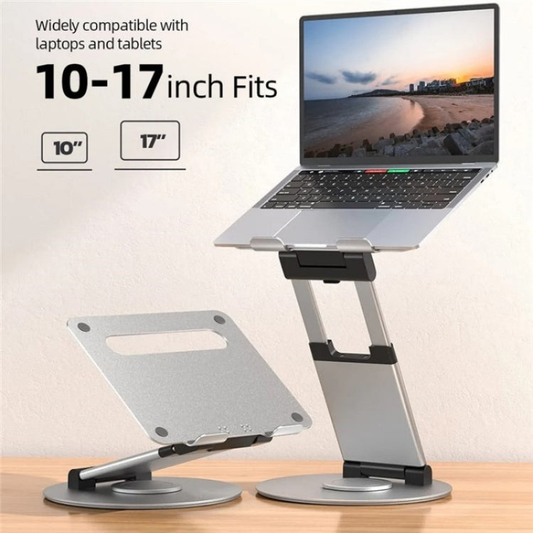 Frendorf | AS018-XS Für 10-17 Zoll Gerät 360 Grad drehbarer verstellbarer Laptop-Halter Schreibtischständer (Silber)