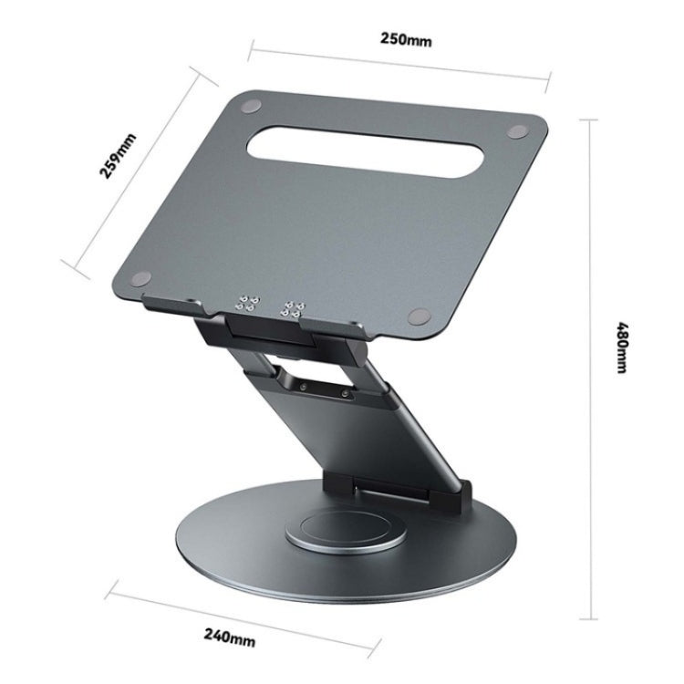 Frendorf | AS018-XS Für 10-17 Zoll Gerät 360 Grad drehbarer verstellbarer Laptop-Halter Schreibtischständer (Silber)