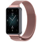 Frendorf | Für Honor Band 9 Milan Magnetic Steel Mesh Uhrband (Rosa)
