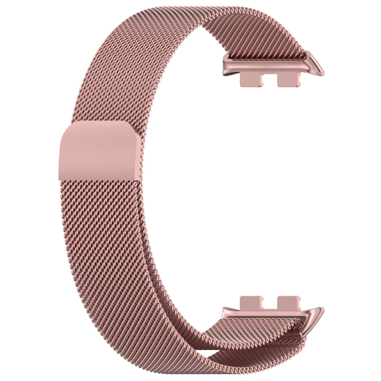 Frendorf | Für Honor Band 9 Milan Magnetic Steel Mesh Uhrband (Rosa)