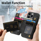 Frendorf | Für iPhone 14 Pro Max Retro Leder Reißverschluss Brieftasche Rücken Handyhülle (Schwarz)