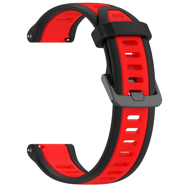 Frendorf | For Honor Watch GS 3 22mm Zwei Farben Texturiertes Silikon Uhrenband (Rot+Schwarz)