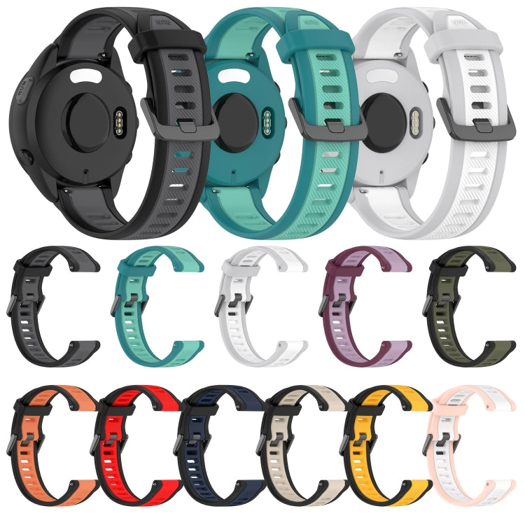Frendorf | For Honor Watch GS 3 22mm Zwei Farben Texturiertes Silikon Uhrenband (Rot+Schwarz)