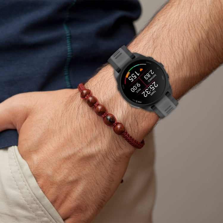 Frendorf | For Honor Watch GS 3 22mm Zwei Farben Texturiertes Silikon Uhrenband (Rot+Schwarz)