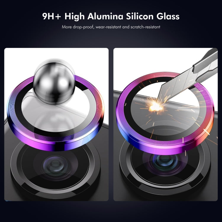 Frendorf | Für iPhone 13 / 13 mini ENKAY Hat-Prince AR 9H Rücklinse Aluminiumlegierung gehärtetes Glasfolie (Silber)