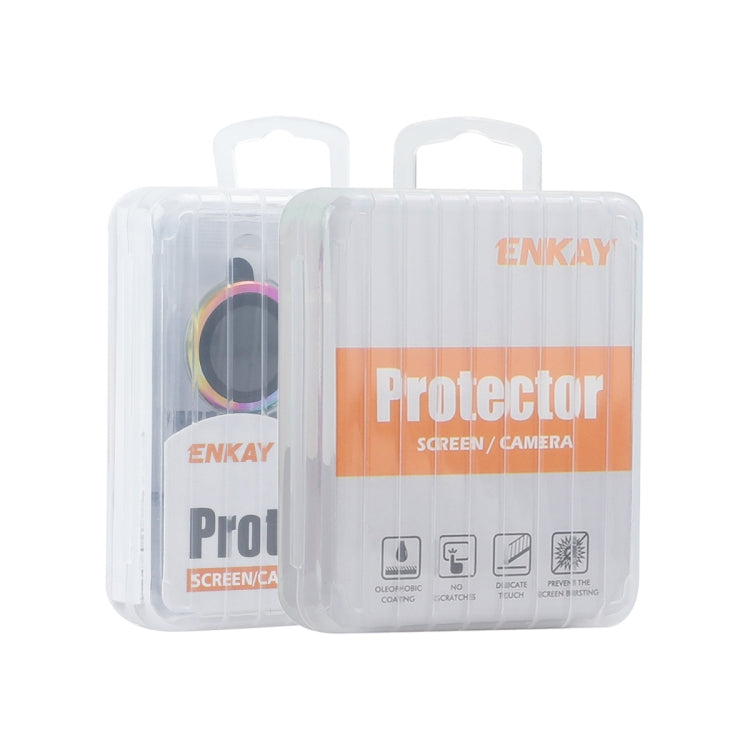 Frendorf | Für iPhone 13 / 13 mini ENKAY Hat-Prince AR 9H Rücklinse Aluminiumlegierung gehärtetes Glasfolie (Silber)