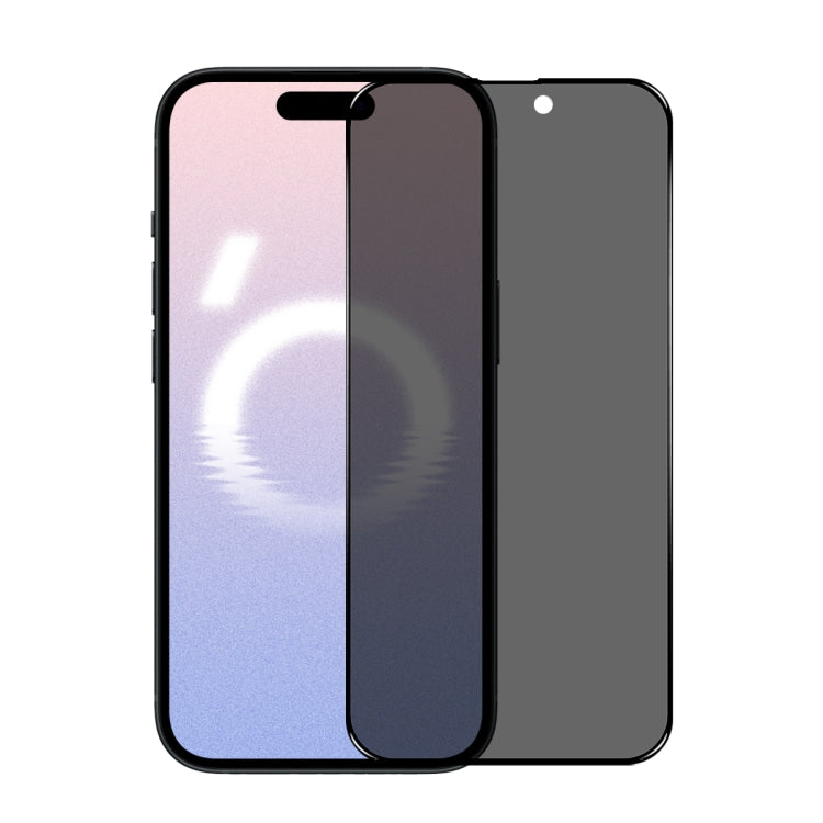 Frendorf | Für iPhone 16 NORTHJO A++ 28 Grad Datenschutz Voll-Gel Klebefolie Seiden-Druck gehärtetes Glas Film