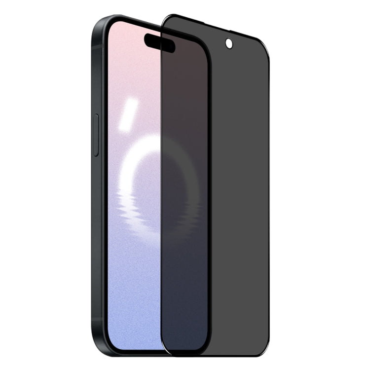 Frendorf | Für iPhone 16 NORTHJO A++ 28 Grad Datenschutz Voll-Gel Klebefolie Seiden-Druck gehärtetes Glas Film