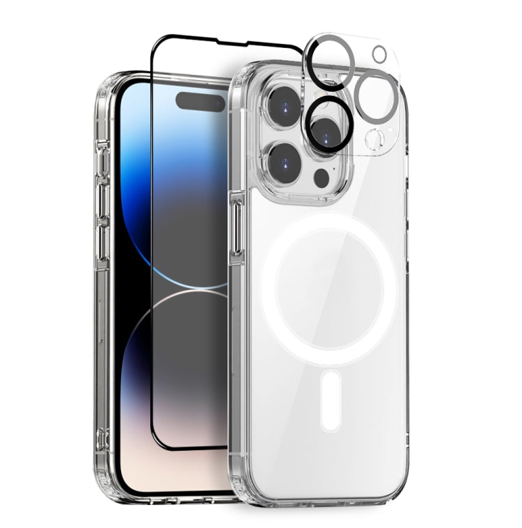 Frendorf | Für iPhone 14 Pro NORTHJO 3 in 1 Magsafe Clear Phone Case mit Bildschirmfolie + Rücklinsefolie
