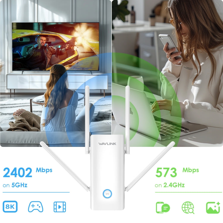 Frendorf | Wavlink WN583AX3 AX3000 Dual Band WiFi Repeater/AP/Router/Mesh Modus WiFi Extender, Stecker:US Stecker