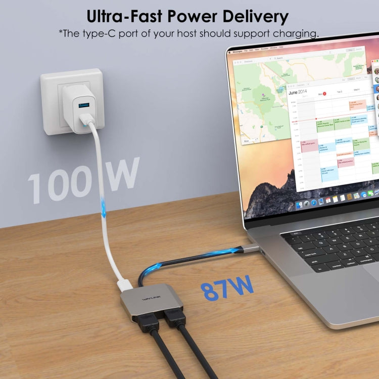 Frendorf | WAVLINK WL-UHP510Pro 4K/60Hz Video Converter USB-C Male zu Dual HDMI Female Adapter