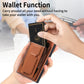 Frendorf | Für Samsung Galaxy S24 Ultra 5G Carbon Fiber Fold Stand Elastic Card Bag Handyhülle (Braun)