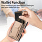 Frendorf | Für Samsung Galaxy S24 Ultra 5G Carbonfaser Fold Stand Elastic Card Bag Handyhülle (Khaki)