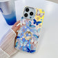 Frendorf | Für iPhone 13 Pro Max Electroplating Laser Schmetterling Ring Halter Handytasche (Blaue Schmetterlinge AB4)