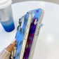 Frendorf | Für iPhone 13 Pro Max Elektroplating Laser Schmetterling Ring Halter Handyhülle (Lila Schmetterlinge AB3)