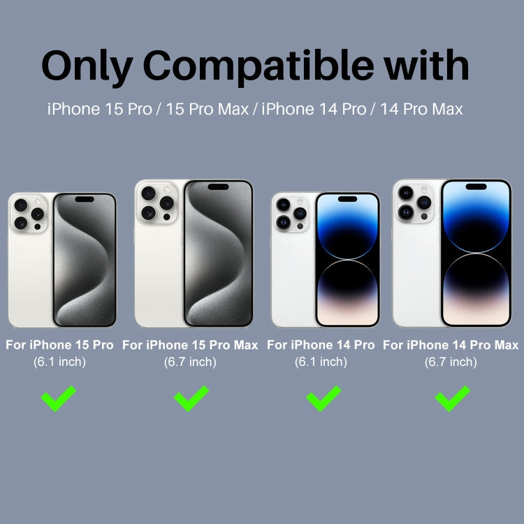 Frendorf | Für iPhone 15 Pro / 15 Pro Max NORTHJO 2 Set 6pcs Kameralinse Schutz Glitter Metallring Film (Farbig)