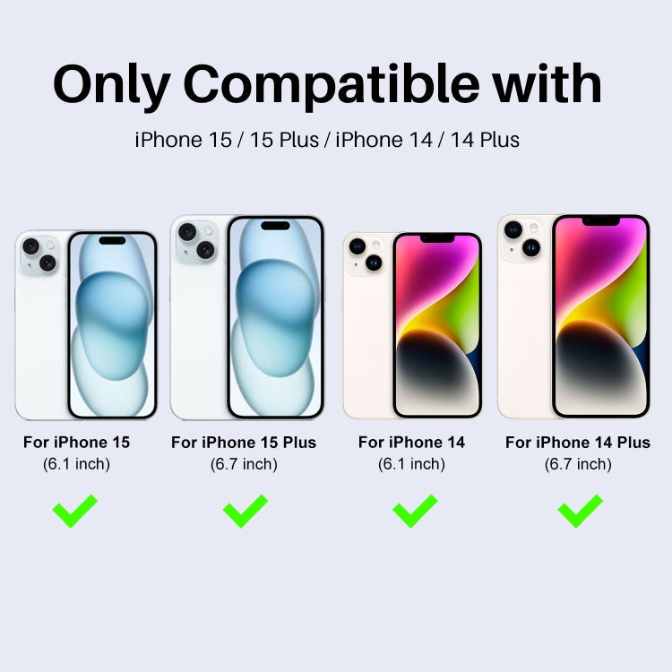 Frendorf | Für iPhone 15 / 15 Plus / 14 / 14 Plus NORTHJO 3 Set 6pcs Kameraobjektivschutz Glitter Metallring Film (Silber)