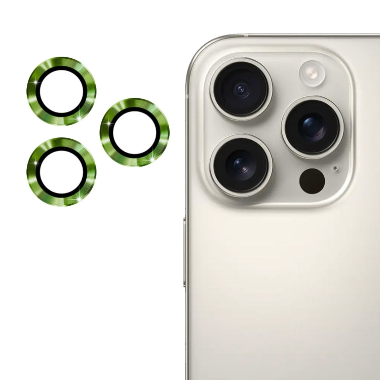 Frendorf | Für iPhone 16 Pro / 16 Pro Max ENKAY 9H Rückkamera Aluminiumlegierung gehärtetes Glasfolie (Alpina Grün)