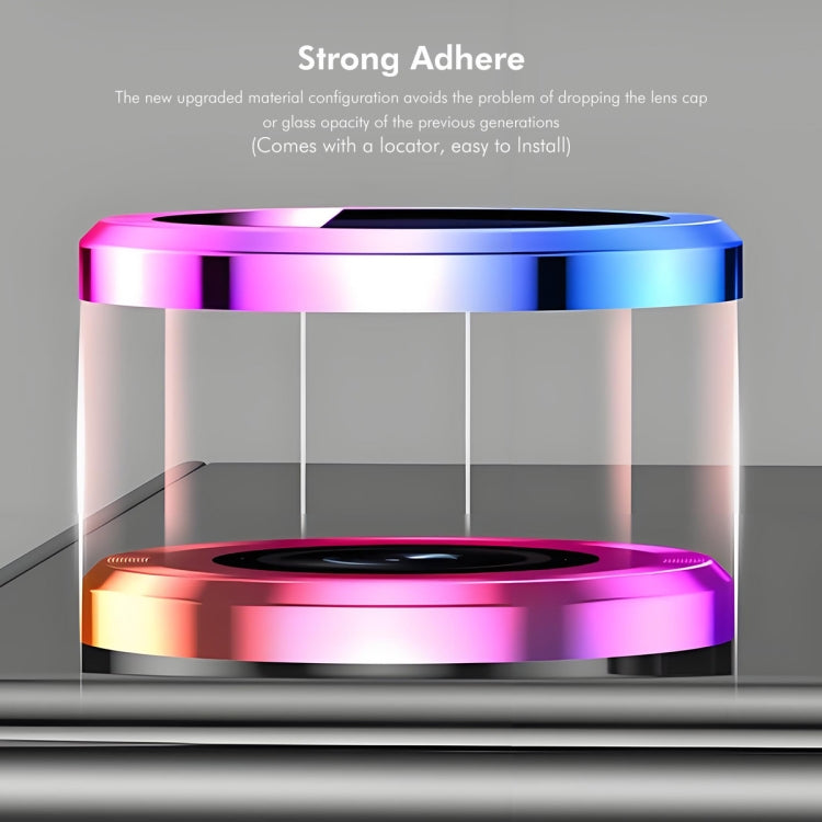 Frendorf | Für iPhone 16 Pro / 16 Pro Max ENKAY 9H Rücklinse Aluminiumlegierung Gehärtetes Glas Folie (Helles Lila)
