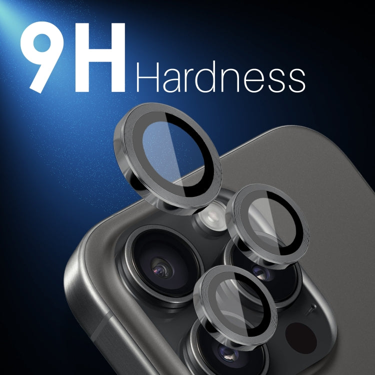 Frendorf | Für iPhone 16 Pro / Pro Max NORTHJO 2 Sets 6 Stück Kameraobjektivschutz Abdeckung Metallring Folie (Schwarz)
