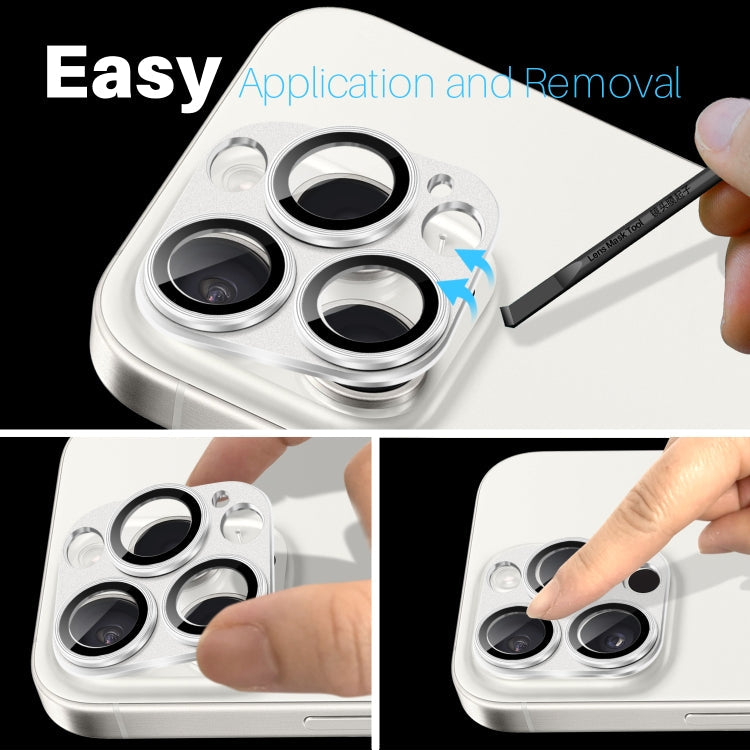 Frendorf | Für iPhone 16 Pro / 16 Pro Max NORTHJO Matt Kameraobjektivschutz Gehärtetes Glas Rücklinse Folie (Silber)