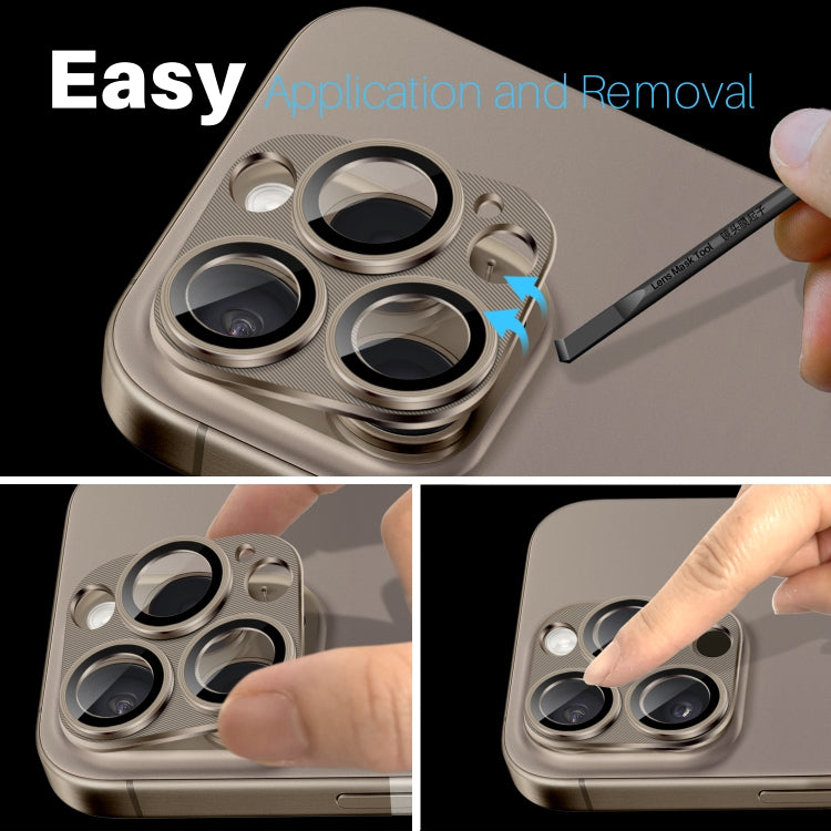 Frendorf | Für iPhone 16 Pro / 16 Pro Max NORTHJO CD Venenkamera Linse Schutz Tempered Glass Rücklinse Folie (Braun)