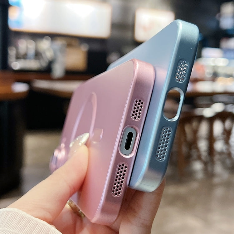 Frendorf | Für iPhone 15 Pro Metallic Paint Magsafe Flüssig TPU Handyhülle (Grau)