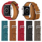 Frendorf | Für Apple Watch 3 / 2 / 1 Generation 38mm Universelles Leder Doppel-loop Uhrenarmband (blau)