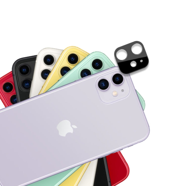 Frendorf | Für iPhone 11 2 Stück mocolo 0,15 mm 9H 2,5D Runde Kante Rückkameraobjektiv Gehärtetes Glas Film (Schwarz)