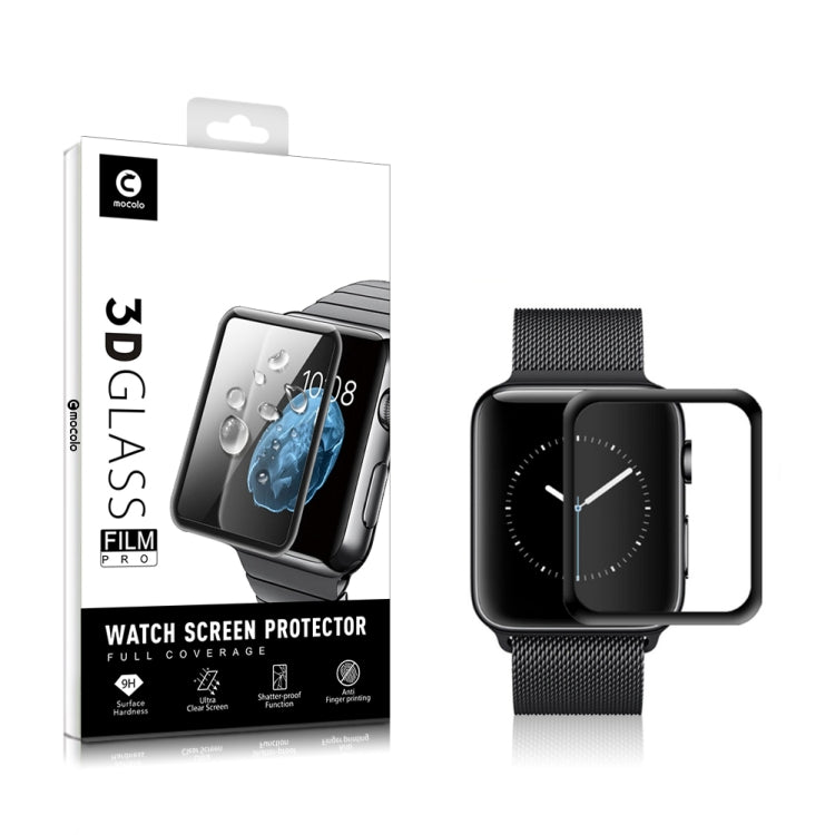 Frendorf | Für Apple Watch Series 5 / 4 44mm mocolo 0,33mm 9H 3D Rundrand Vollkleber Gehärtetes Glas Folie