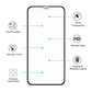 Frendorf | Für iPhone 11 Pro Max Hat-Prince 2 in 1 Vollkleber 0.26mm 9H 2.5D gehärtetes Glas Vollsichtschutz + 0.2mm 9H 2.15D abgerundete Kante Rückkamera Linse gehärtete Glasfolie