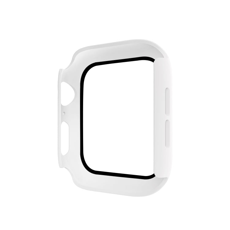 Frendorf | ENKAY Hat-prince Vollschutz PC-Hülle + Gehärteter Glas Schutz für Apple Watch Series 5 / 4 44mm (Weiß)