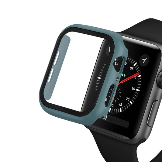 Frendorf | ENKAY Hat-prince Vollschutz PC-Hülle + Gehärteter Glas Schutz für Apple Watch Series 5 / 4 40mm (Grün)