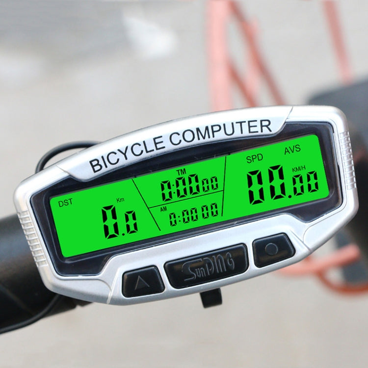 Frendorf | SUNDING SD-558C Fahrrad Computer Drahtlos Digital LCD Hintergrundbeleuchtung Straße Geschwindigkeitsmesser Stoppuhr Geschwindigkeitsmesser