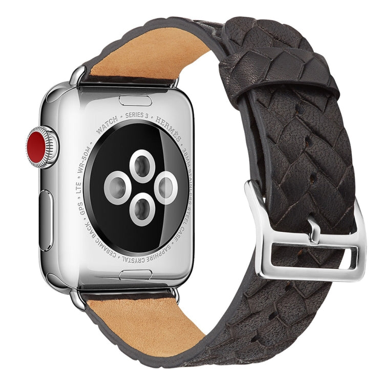 Frerndorf | Für Apple Watch Series 9&8&7 41mm / SE 3&SE 2&6&SE&5&4 40mm / 3&2&1 38mm Geflochtener Strap (Schwarz)