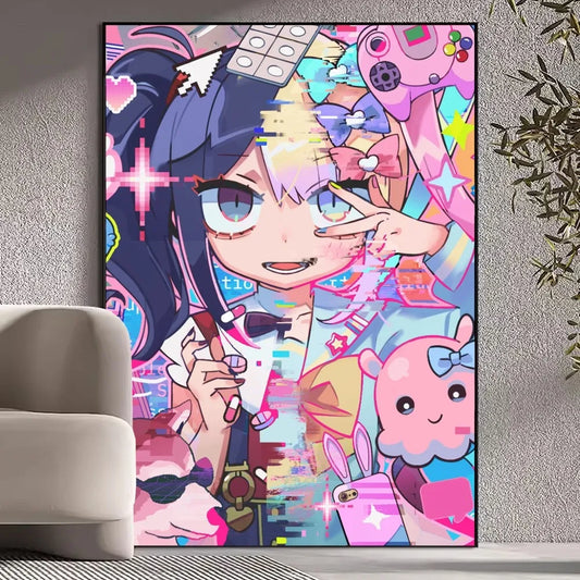 Needy Girl Overdose Game Poster Prints Wall Pictures Living Room Home Decoration