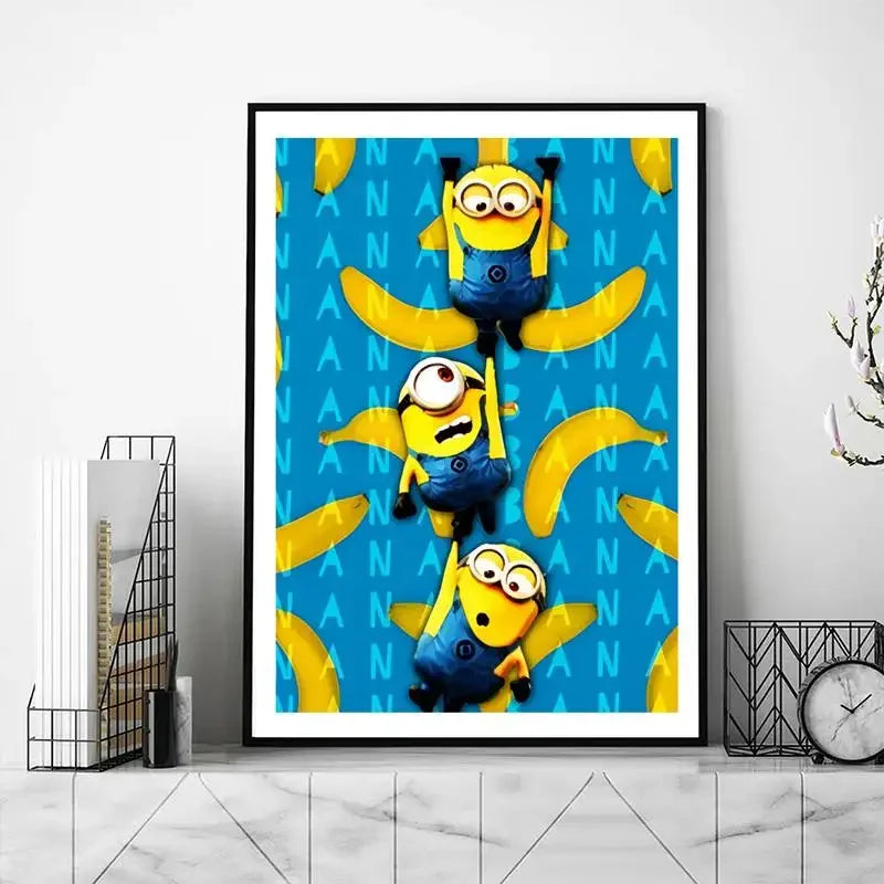 Süß-Cartoon-M-Miniones-Film POSTER Poster Drucke Wandbilder Wohnzimmer Wohnkultur Klein