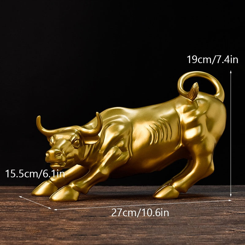 Graffiti-Malerei Harz Bull Figuren Home Wohnzimmer Schlafzimmer Büro Desktop Feng Shui Ornamente Sammlung Statuen