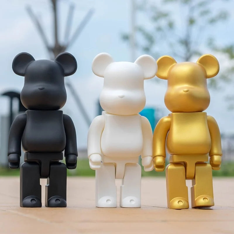 400% 28cm Bearbrick Figuren Mode Bär Statuen Solide Bearbrick Figurine Kollektion Luxus Schreibtisch Wohnzimmer Dekoration Geschenke