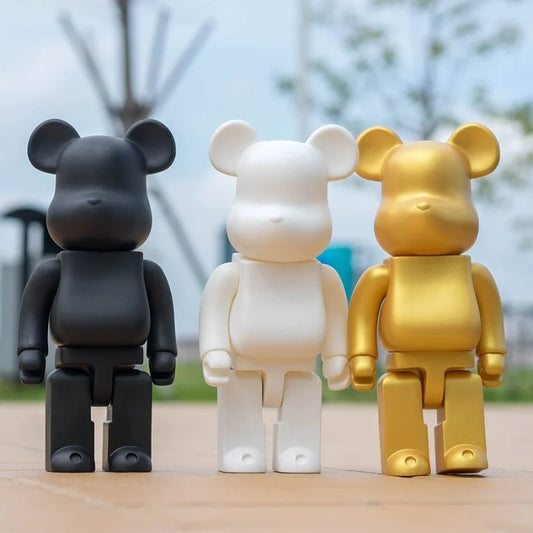 400% 28cm Bearbrick Figuren Mode Bär Statuen Solide Bearbrick Figurine Kollektion Luxus Schreibtisch Wohnzimmer Dekoration Geschenke