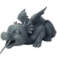 Wasserspeiender Drachenstatue aus Harz Wetterfeste Realistische Wassersprühszenen Harz Gartendekoration