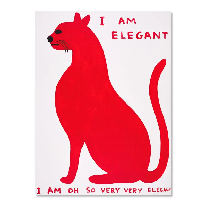 David Shrigley Rabbit Cat Wine Biscuit Train Wall Art Abstract Prints Canvas Painting Nordic Poster Pictures Living Room Decor
