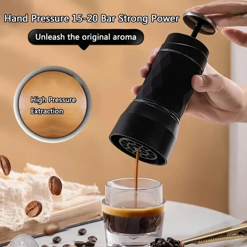 Handdruck Manuelle Mini Espresso Kapsel Kaffeemaschine Tasse Tragbare Espresso Mini Kaffeemaschine Für Reisen