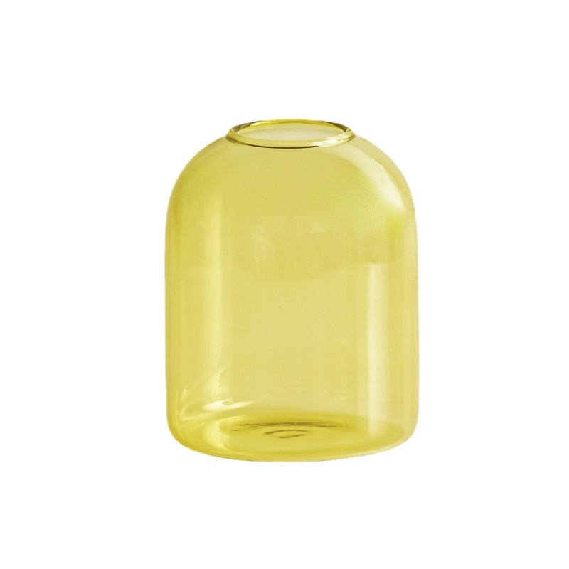 Farbenfroher Glas-Teelichthalter