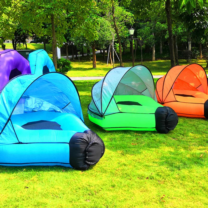 Frendorf | Aufblasbares Lounger-Sofa mit Sonnenschutz – Bequem und wasserdicht für Strand und Pool