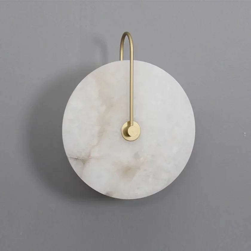 Frendorf | Marblite Disk Wandlampe | Edle Marmor-Wandleuchte | Modernes Design | Stimmungsvolles Licht