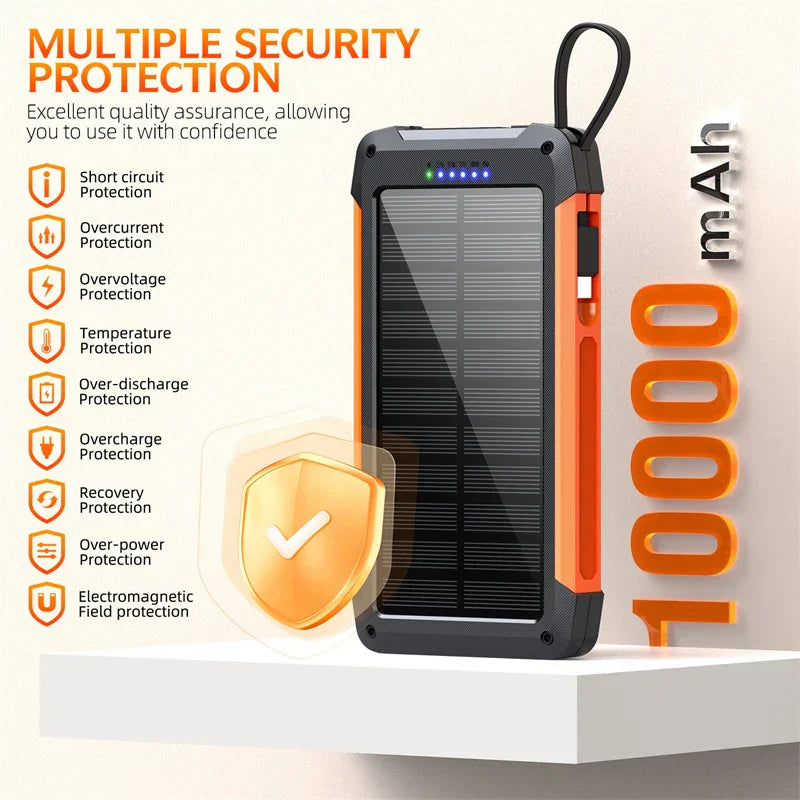 Frendorf | SolarMax Charge | Powerbank mit Solarpanel | Magnetisches Wireless Charging